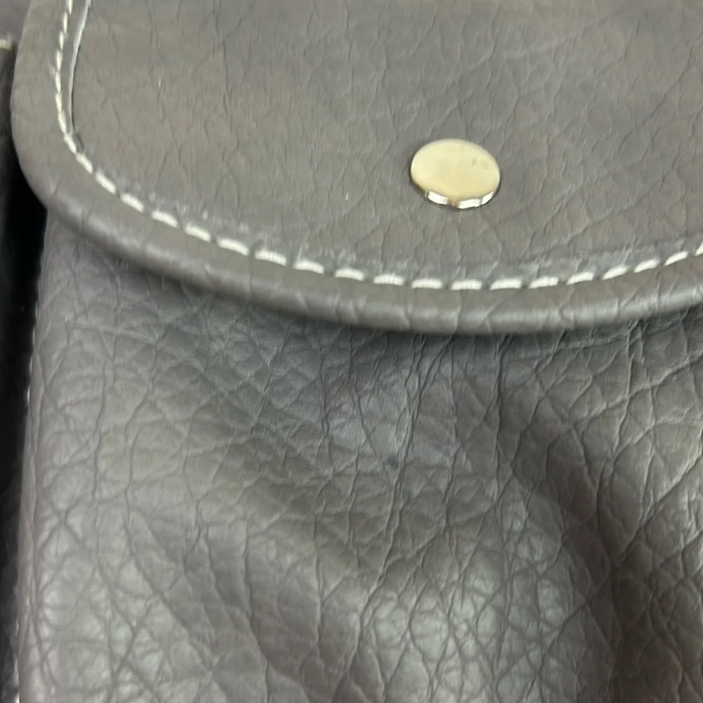 Rosetti Gray Mini Tote Shoulder Bag Faux Leather Vintage Purse - Picture 16 of 17